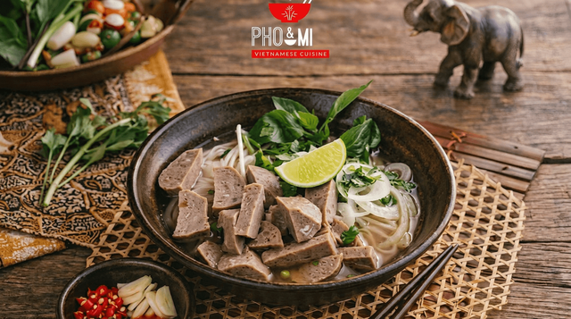 Pho with Beef Meatballs / Phở Bò Viên.