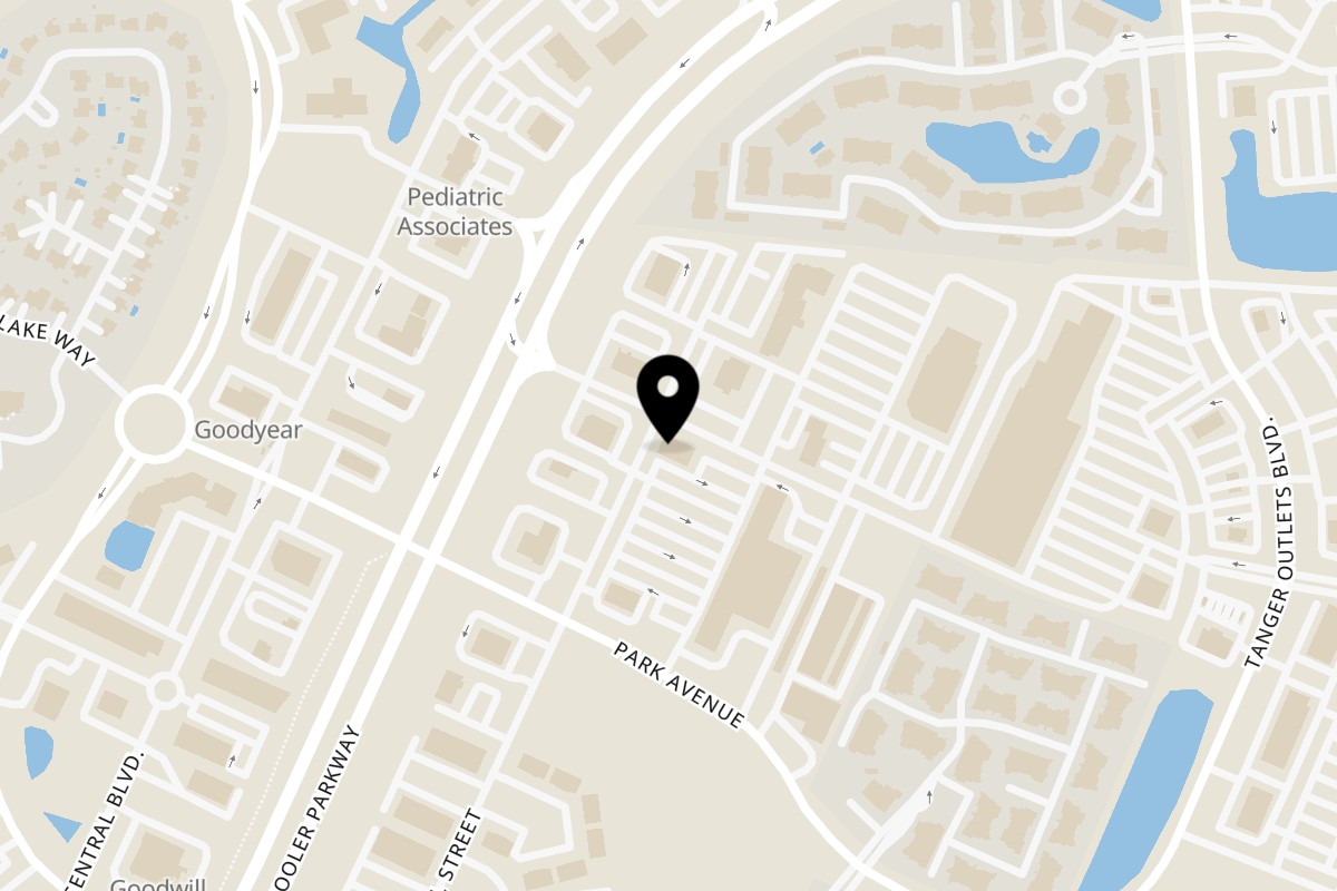 Map showing the location of Pho & Mi Cafe on 441 Pooler Pkwy in Pooler